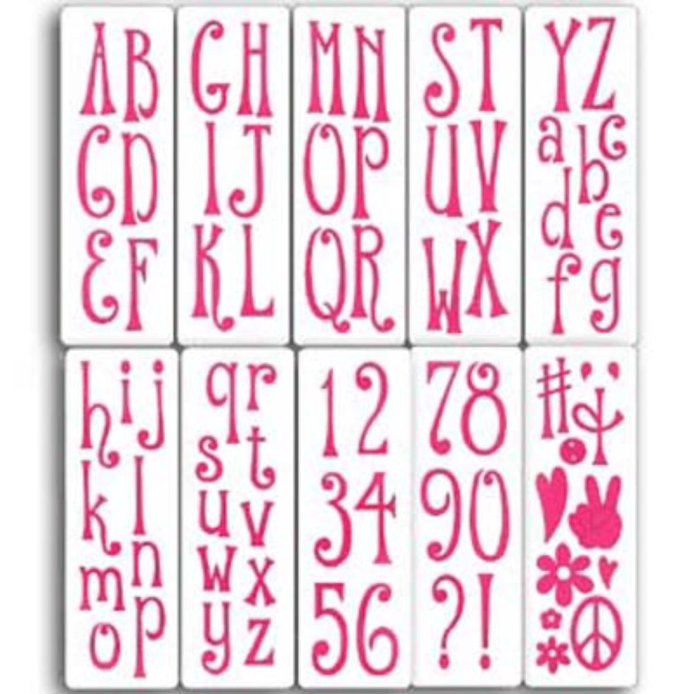 Cuttlebug 2x6 inches Alphabet die set - HIPPIE CHICK